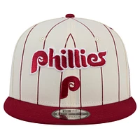 Men's New Era White Philadelphia Phillies Jersey Pinstripe 9FIFTY Snapback Hat