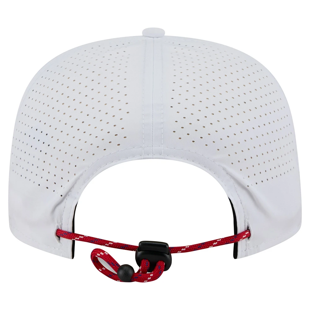 Men's New Era White Philadelphia Phillies Perforated Golfer Snapback Hat