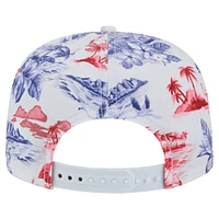 Men's New Era White Philadelphia Phillies Printed Island Golfer Snapback Hat