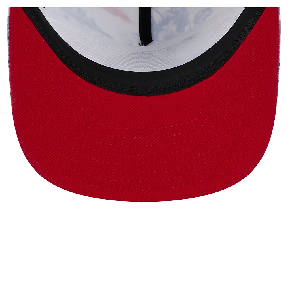 Men's New Era White Philadelphia Phillies Printed Island Golfer Snapback Hat