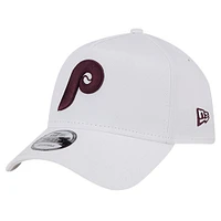 Casquette réglable blanche Philadelphia Phillies TC A-Frame 9FORTY New Era pour hommes