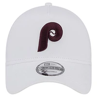 Casquette réglable blanche Philadelphia Phillies TC A-Frame 9FORTY New Era pour hommes