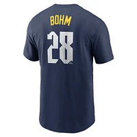 Men's Nike Alec Bohm Navy Philadelphia Phillies 2024 City Connect Fuse Name & Number T-Shirt