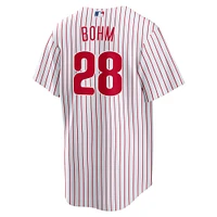 Maillot Nike Alec Bohm blanc réplique pour homme des Philadelphia Phillies