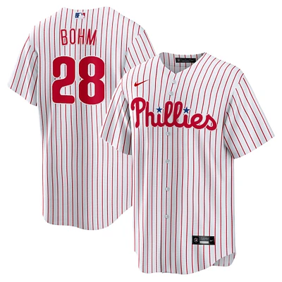 Maillot Nike Alec Bohm blanc réplique pour homme des Philadelphia Phillies