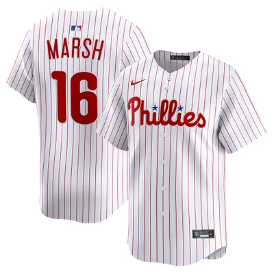 Maillot Nike Brandon Marsh blanc à domicile des Phillies de Philadelphie pour homme, édition limitée
