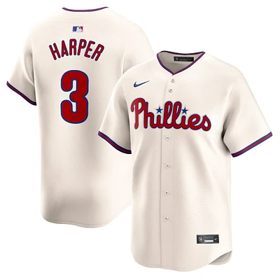 Maillot de joueur alternatif 3e remplaçant Nike Bryce Harper pour homme, crème, Philadelphia Phillies