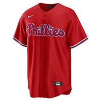 Maillot réplique alternatif du nom joueur des Philadelphia Phillies de Bryce Harper pour homme Nike rouge