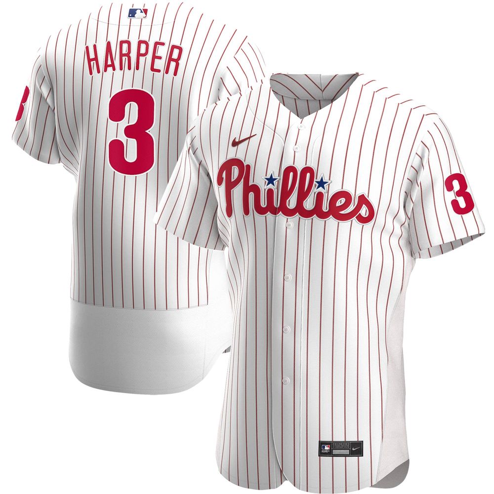 Men's Nike Bryce Harper White Philadelphia Phillies Home Authentic Player - Jersey