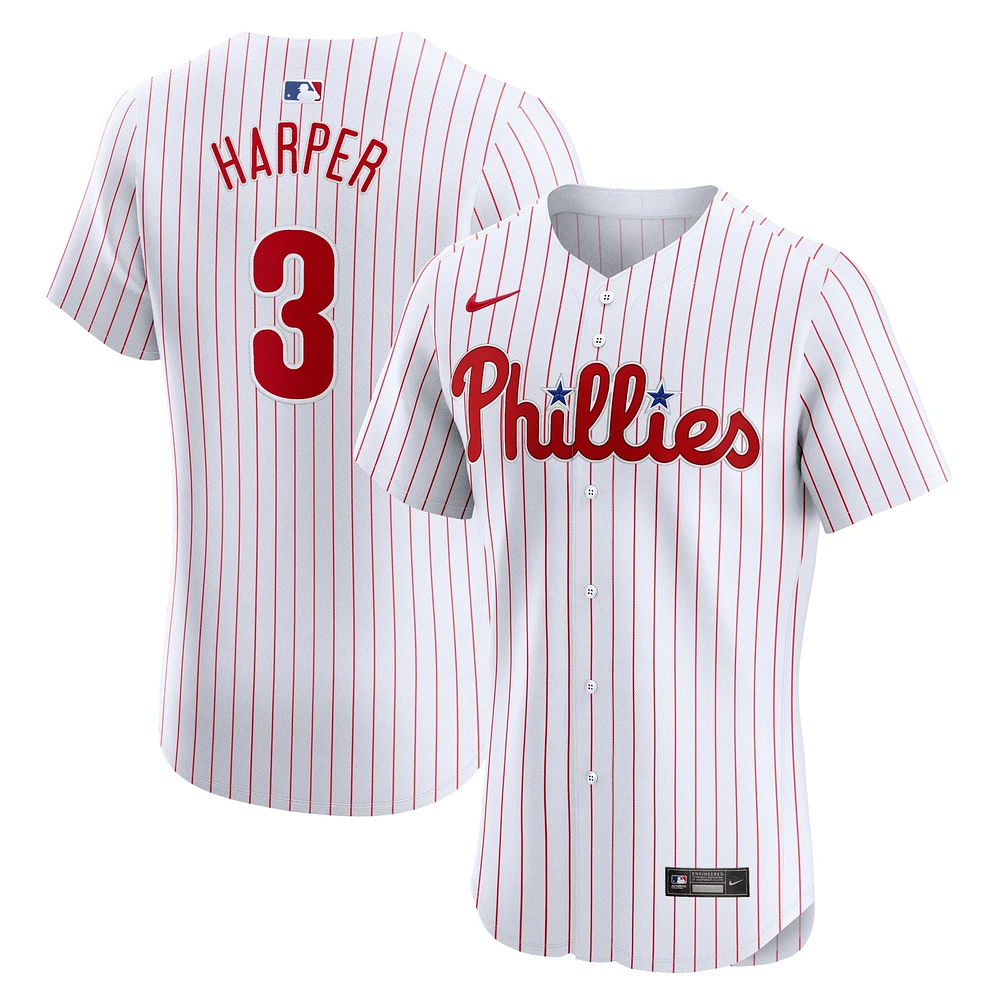 Maillot Nike Bryce Harper pour homme, blanc, Philadelphia Phillies, Domicile Elite