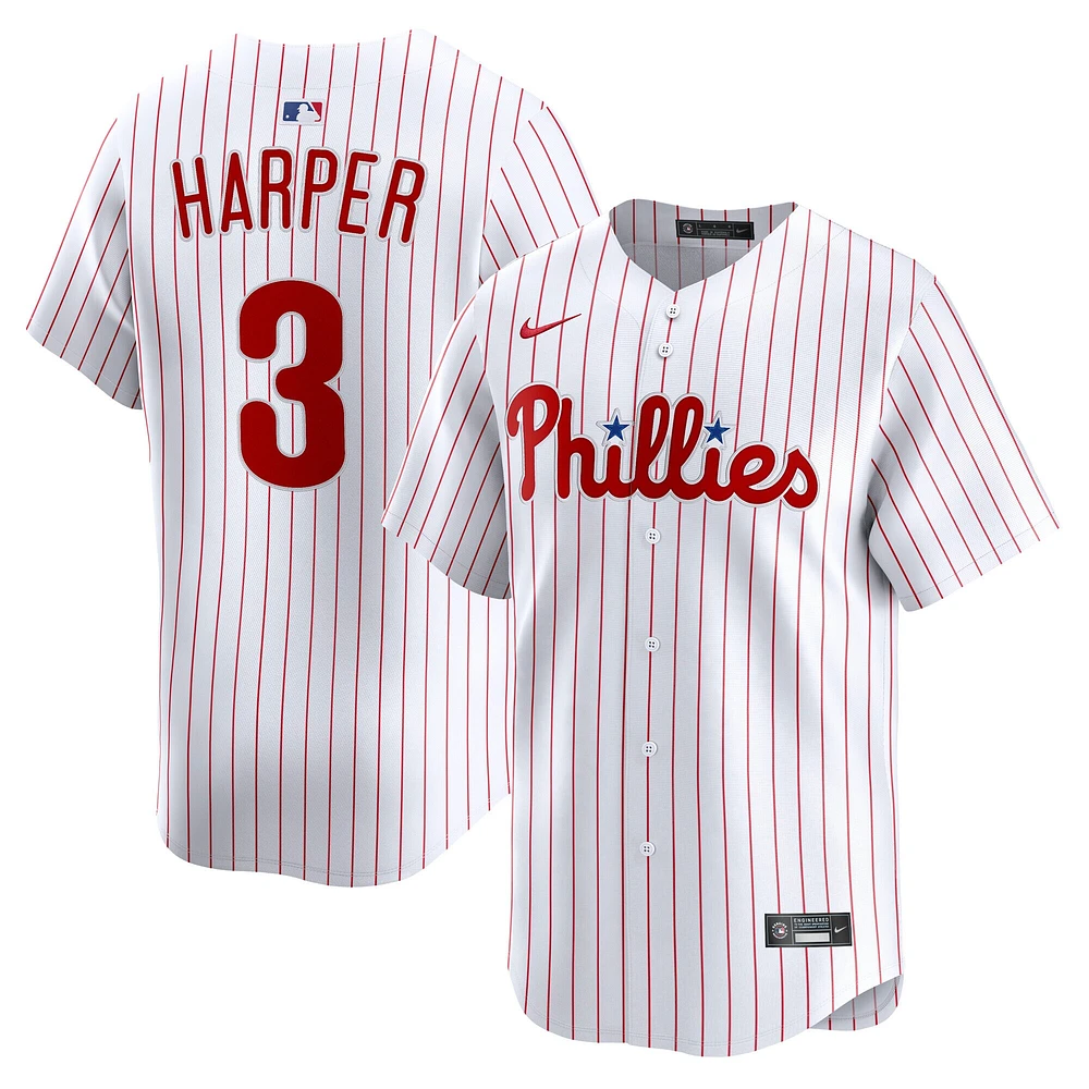 Maillot de joueur à domicile Nike Bryce Harper blanc Philadelphia Phillies pour homme