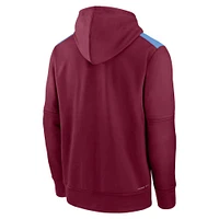 Men's Nike Burgundy Philadelphia Phillies Authentic Collection Performance Pullover Hoodie