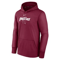 Sweat à capuche Nike Bordeaux Philadelphia Phillies Authentic Collection Practice Performance pour homme