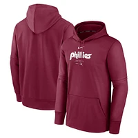 Sweat à capuche Nike Bordeaux Philadelphia Phillies Authentic Collection Practice Performance pour homme