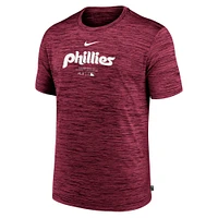 Men's Nike Burgundy Philadelphia Phillies Authentic Collection Velocity Performance Practice T-Shirt