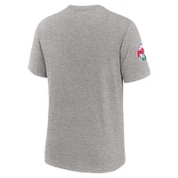 Men's Nike Heather Gray Philadelphia Phillies Cooperstown Collection Eras Tri-Blend T-Shirt