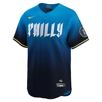 Nike J.T. pour hommes Maillot de joueur Realmuto Blue Philadelphia Phillies 2024 City Connect Limited