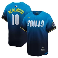 Nike J.T. pour hommes Maillot de joueur Realmuto Blue Philadelphia Phillies 2024 City Connect Limited