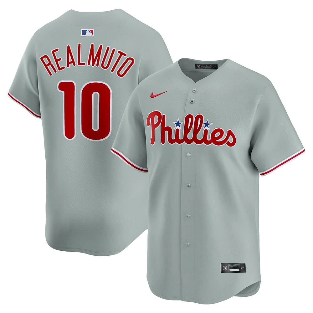 Men's Nike J.T. Realmuto Gray Philadelphia Phillies Road Limited Player Jersey