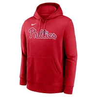 Nike J.T. pour hommes Nom et numéro du joueur des Phillies de Philadelphie Realmuto Rouge Sweat à capuche épais