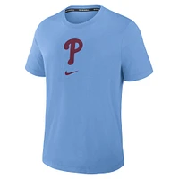 Men's Nike Light Blue Philadelphia Phillies Authentic Collection Early Work Tri-Blend Performance T-Shirt