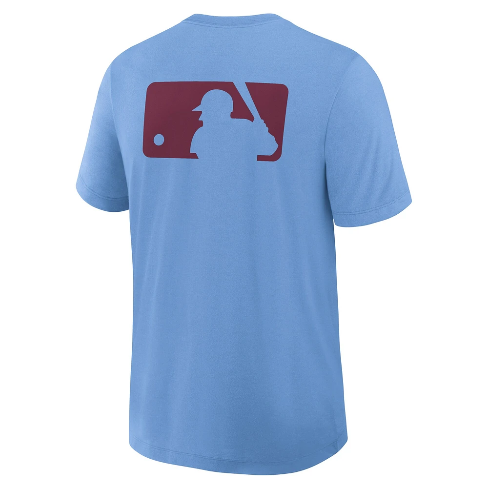 Men's Nike Light Blue Philadelphia Phillies Authentic Collection Early Work Tri-Blend Performance T-Shirt