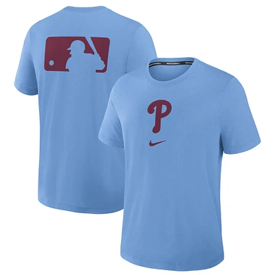Men's Nike Light Blue Philadelphia Phillies Authentic Collection Early Work Tri-Blend Performance T-Shirt