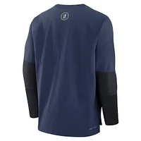 Men's Nike  Navy Philadelphia Phillies Authentic Collection City Connect Lightweight Player Tri-Blend Performance Long Sleeve T-Shirt