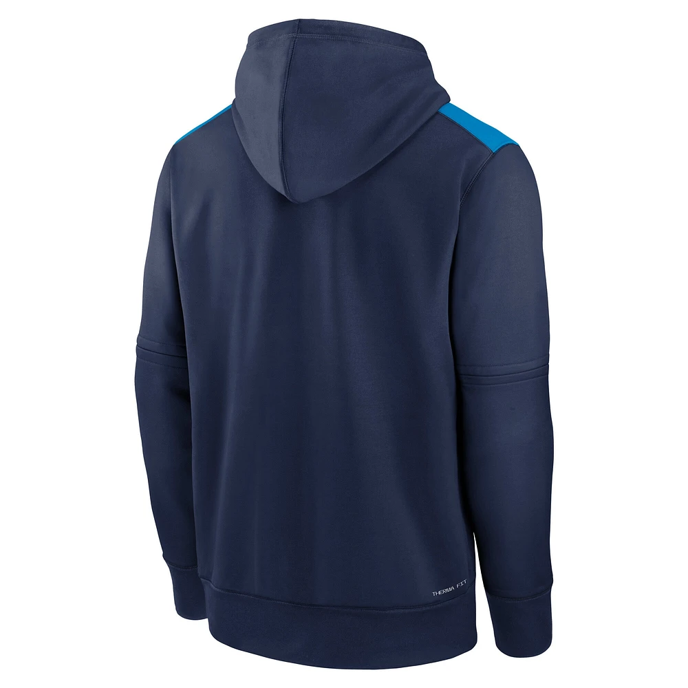 Men's Nike  Navy Philadelphia Phillies Authentic Collection City Connect Therma Pullover Hoodie