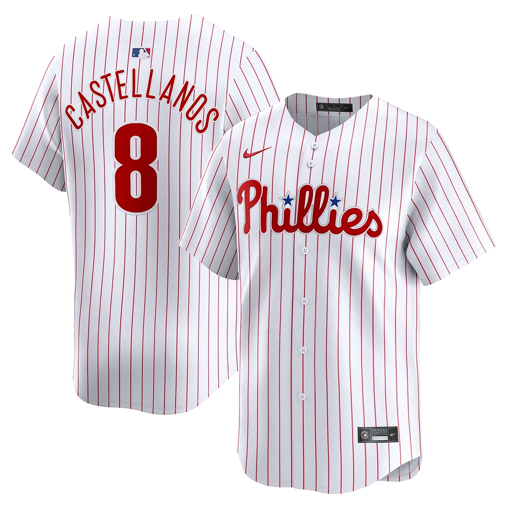 Maillot de joueur Nike Nick Castellanos pour hommes, blanc, Philadelphia Phillies Home Limited Player