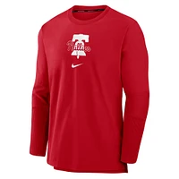 Men's Nike Red Philadelphia Phillies Authentic Collection Player Performance Pullover Sweatshirt