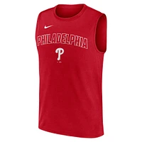 Men's Nike Red Philadelphia Phillies Knockout Performance Muscle Tank Top