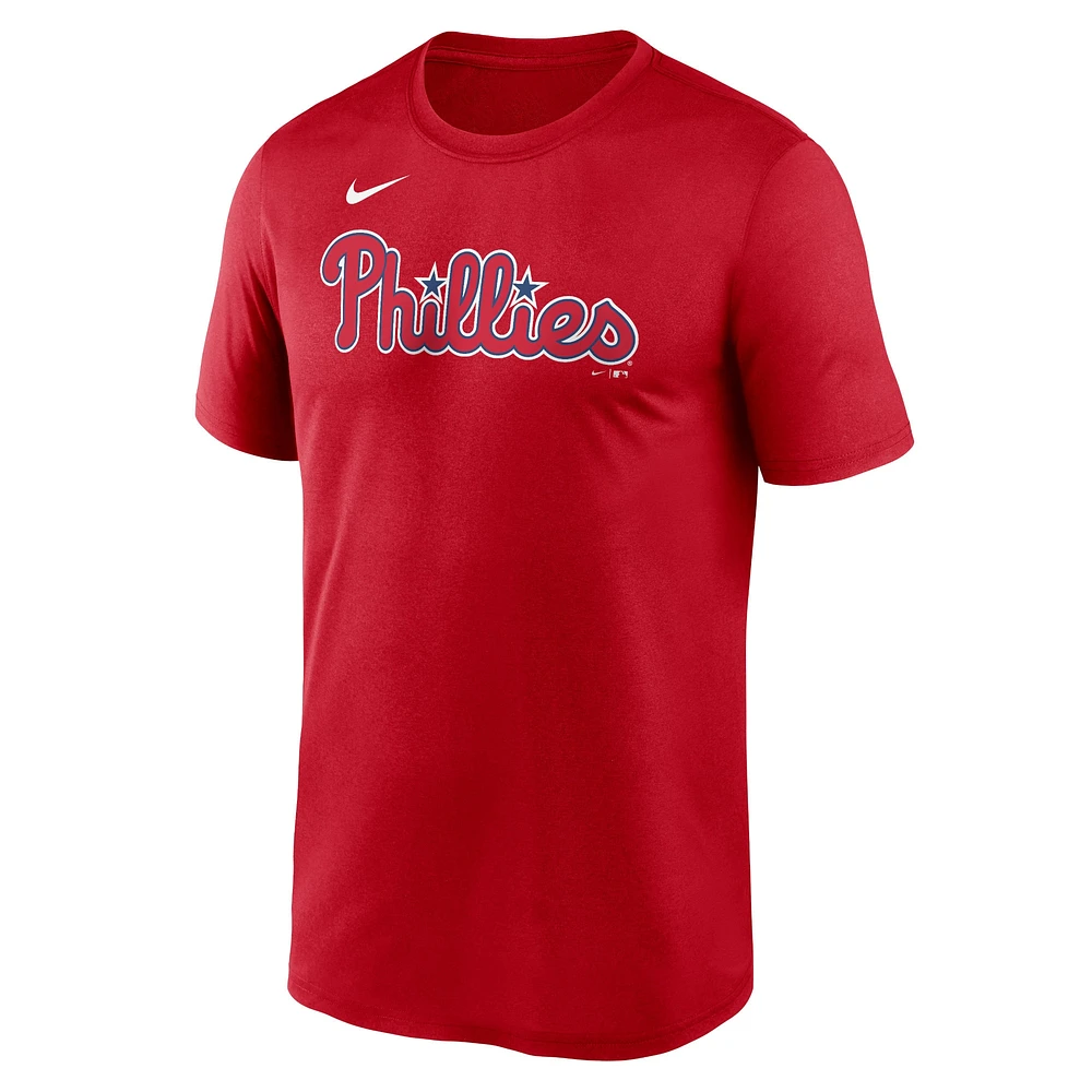 Men's Nike Red Philadelphia Phillies Legend Fuse Wordmark T-Shirt