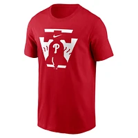 T-shirt Nike rouge pour homme des Phillies de Philadelphie, ville natale locale