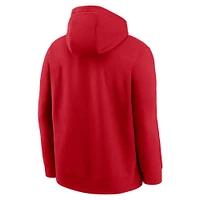 Men's Nike Red Philadelphia Phillies Logo Club Fleece Pullover Hoodie