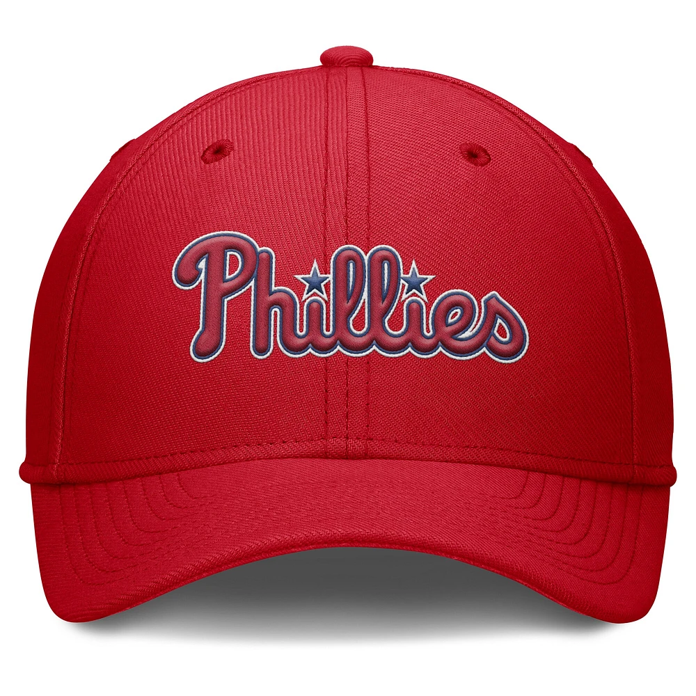 Casquette Nike Performance Flex rouge des Philadelphia Phillies pour homme