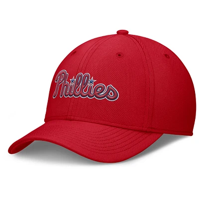 Casquette Nike Performance Flex rouge des Philadelphia Phillies pour homme