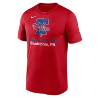 T-shirt Nike rouge Philadelphia Phillies Stadium Legend Performance pour homme