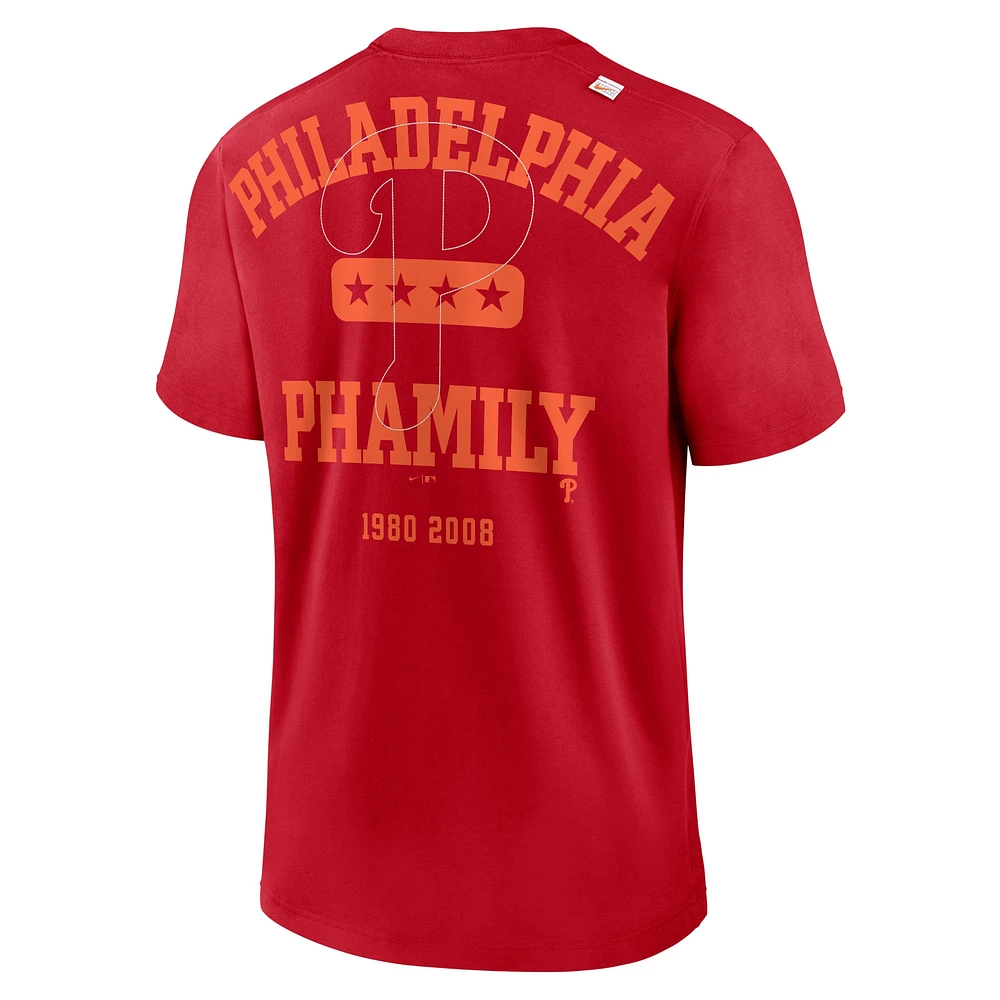 T-shirt Nike Philadelphia Phillies Statement Game Over rouge pour homme