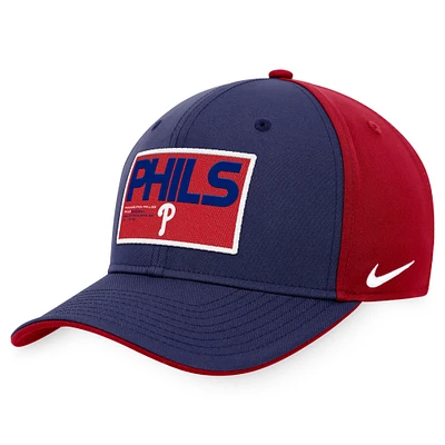 Casquette Snapback Performance pour Homme Phillies de Philadelphie Classic99 Colorblock Royal/Rouge Nike