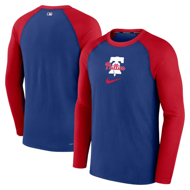 Men's Nike Red/Royal Texas Rangers Authentic Collection Raglan