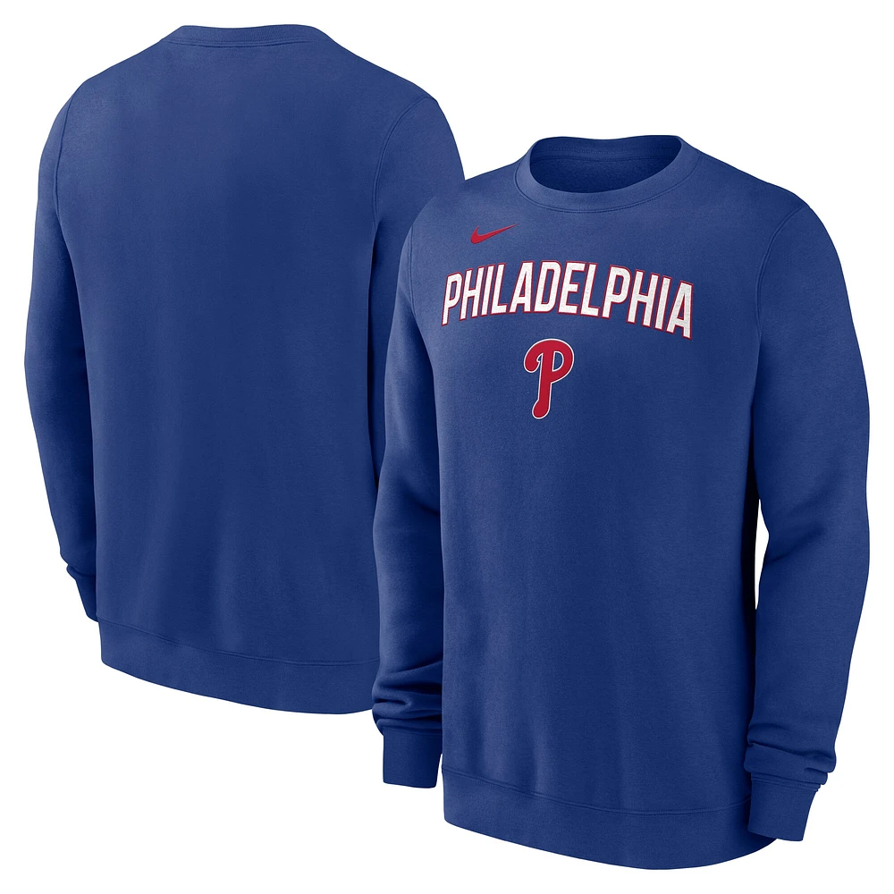 Sweat-shirt Nike Royal Philadelphia Phillies pour homme