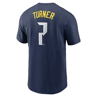 Men's Nike Trea Turner Royal Philadelphia Phillies 2024 City Connect Fuse Name & Number T-Shirt