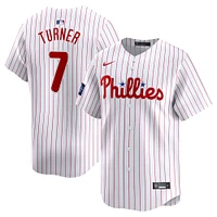 Maillot de joueur Nike Trea Turner blanc Philadelphia Phillies 2024 MLB World Tour London Series Home Limited pour homme