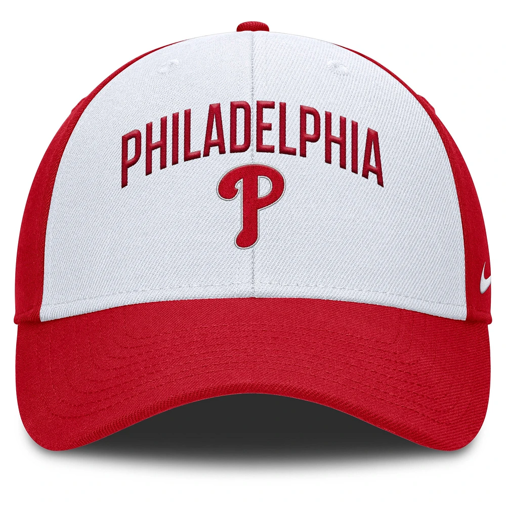 Casquette ajustable Nike blanche/rouge Philadelphia Phillies Club Performance pour homme