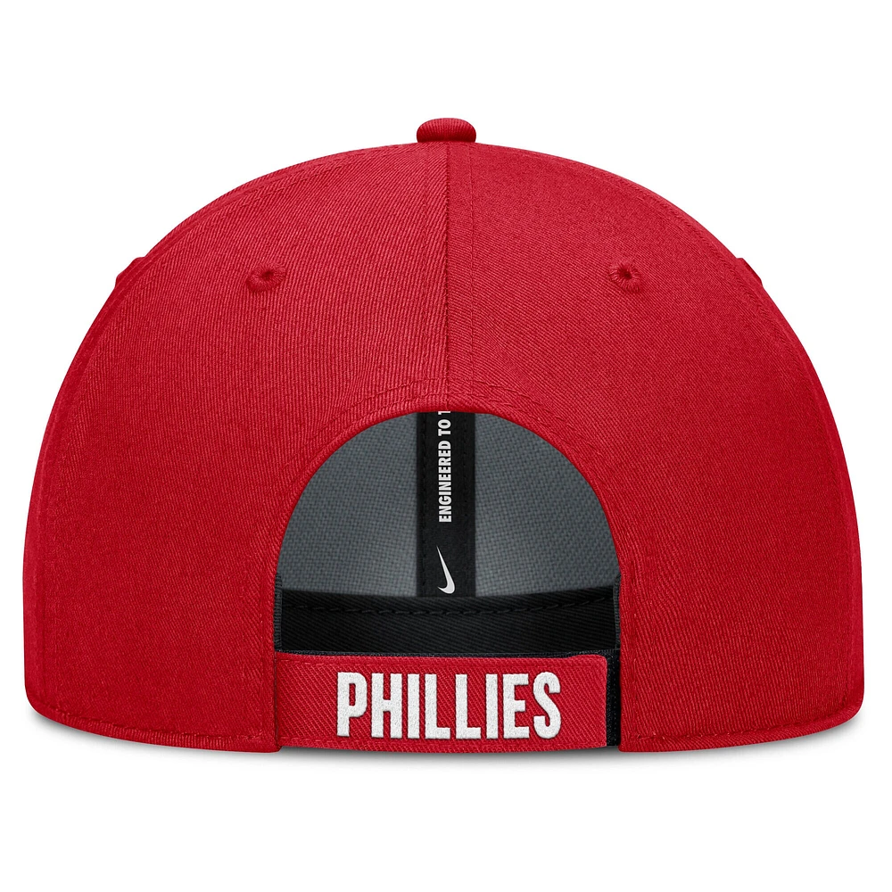 Casquette ajustable Nike blanche/rouge Philadelphia Phillies Club Performance pour homme
