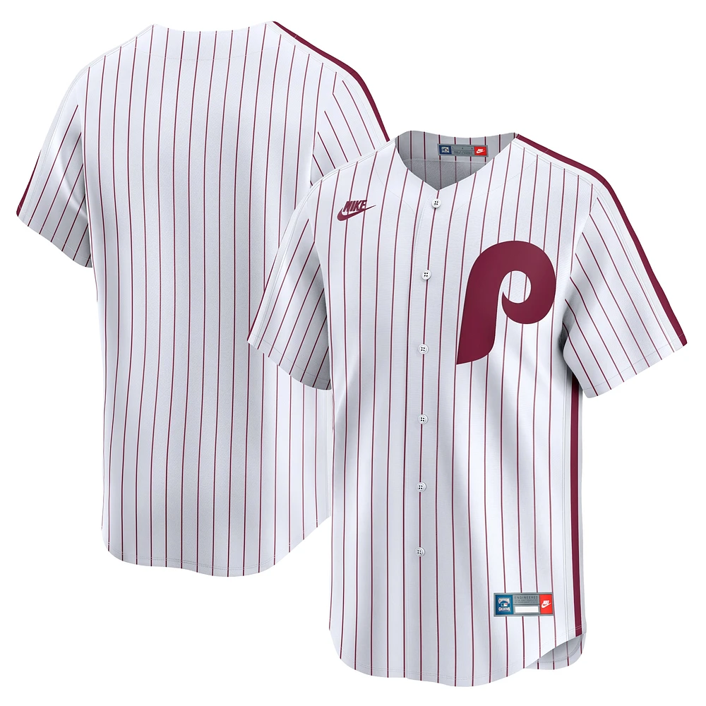 Maillot Nike pour hommes des Phillies de Philadelphie Cooperstown Collection Limited blanc