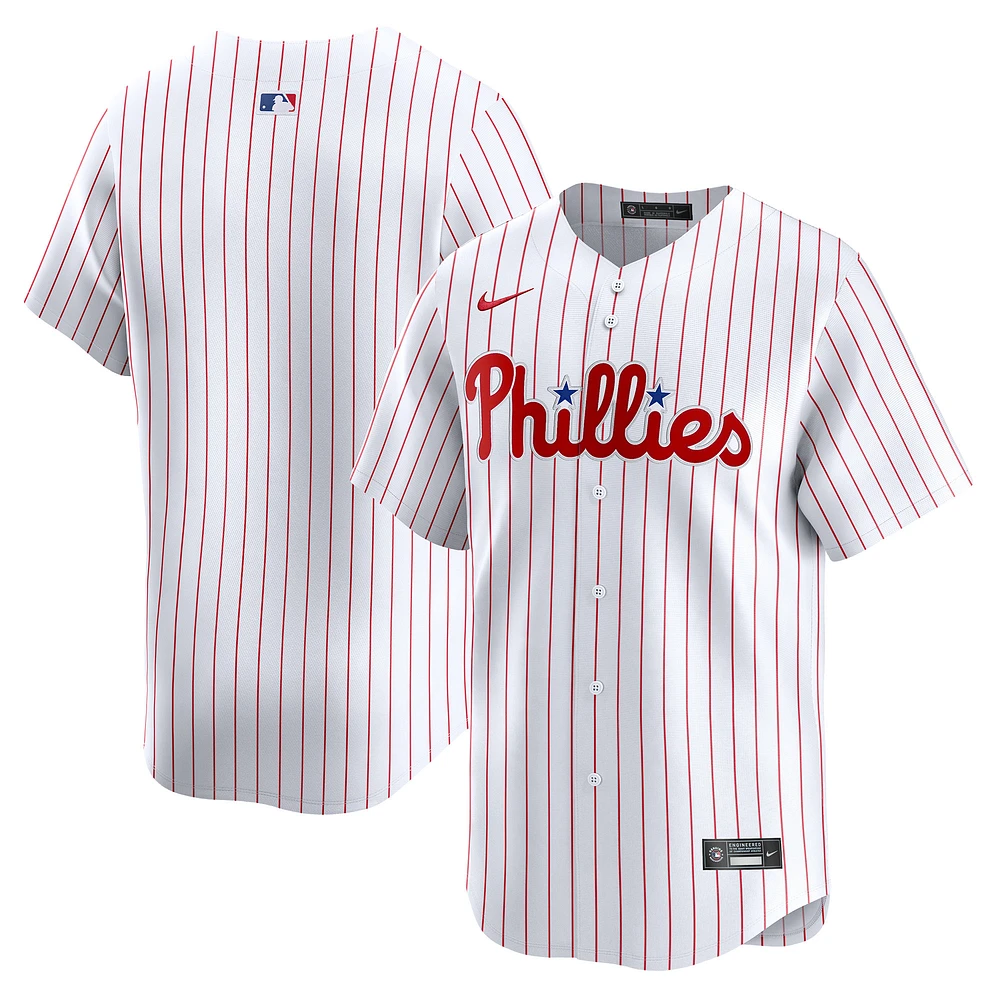 Maillot Nike pour homme blanc des Phillies de Philadelphie Domicile Limité