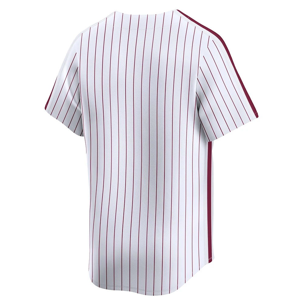 Maillot Nike blanc pour homme Philadelphia Phillies Throwback Cooperstown Collection Limited