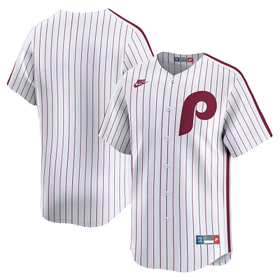 Maillot Nike blanc pour homme Philadelphia Phillies Throwback Cooperstown Collection Limited